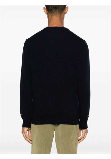 Maglione blu navy in lana e cashmere Merry Christmas MC2 | HERON-MERRY HOMER61